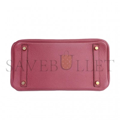 HERMES MASTER BIRKIN 30 TOGO LEATHER PINK GOLD BUCKLE BAG BK30K5FJGP (30*23*15cm)
