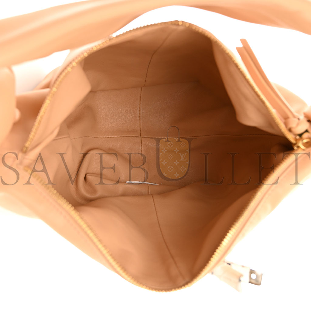 BOTTEGA VENETA CALFSKIN TEEN DOUBLE KNOT HOBO ALMOND (34*22*14cm)