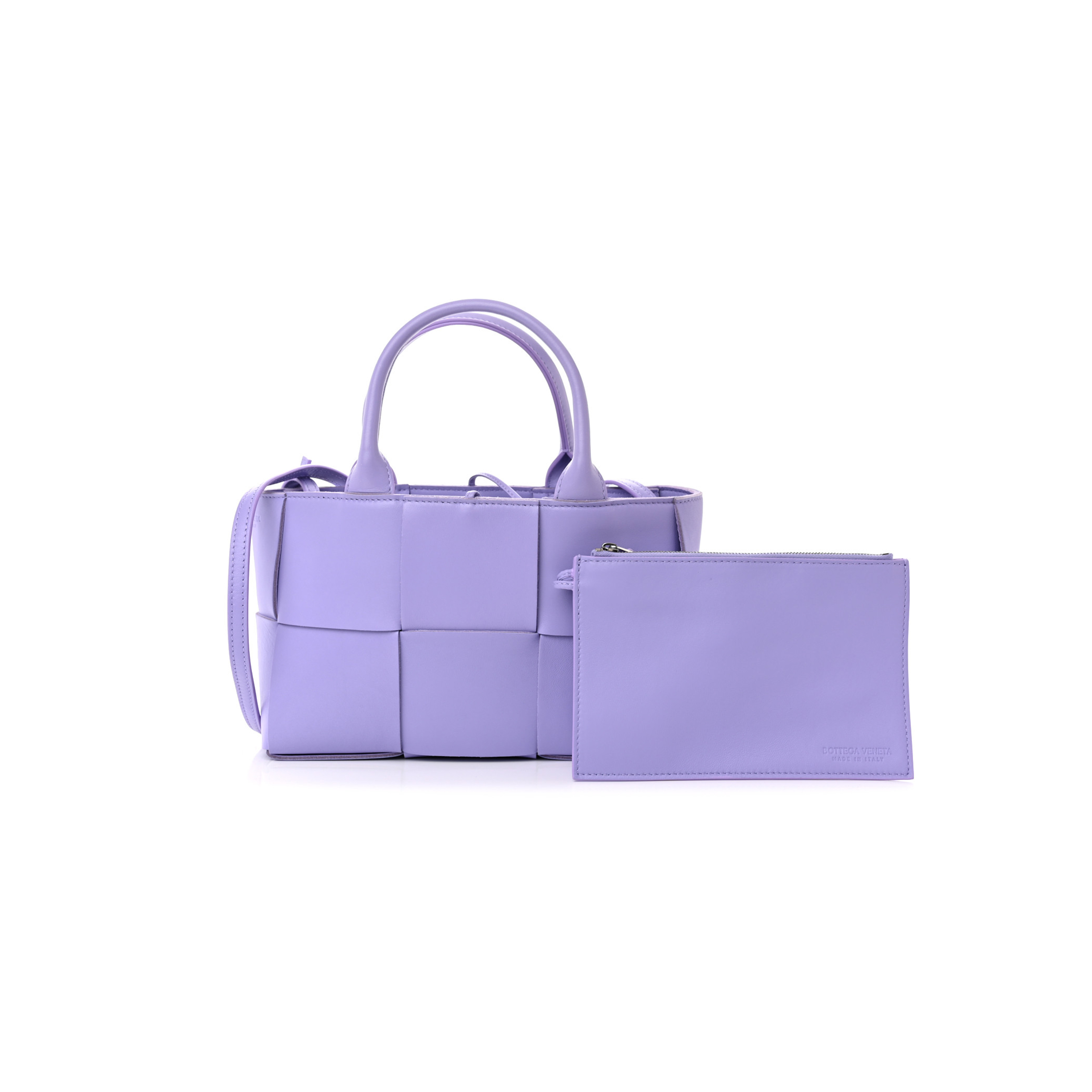 BOTTEGA VENETA NAPPA INTRECCIATO MINI ARCO TOTE WISTERIA (25*17*9cm) BOTTEGA VENETA NAPPA INTRECCIATO MINI ARCO TOTE WISTERIA (25*17*9cm)