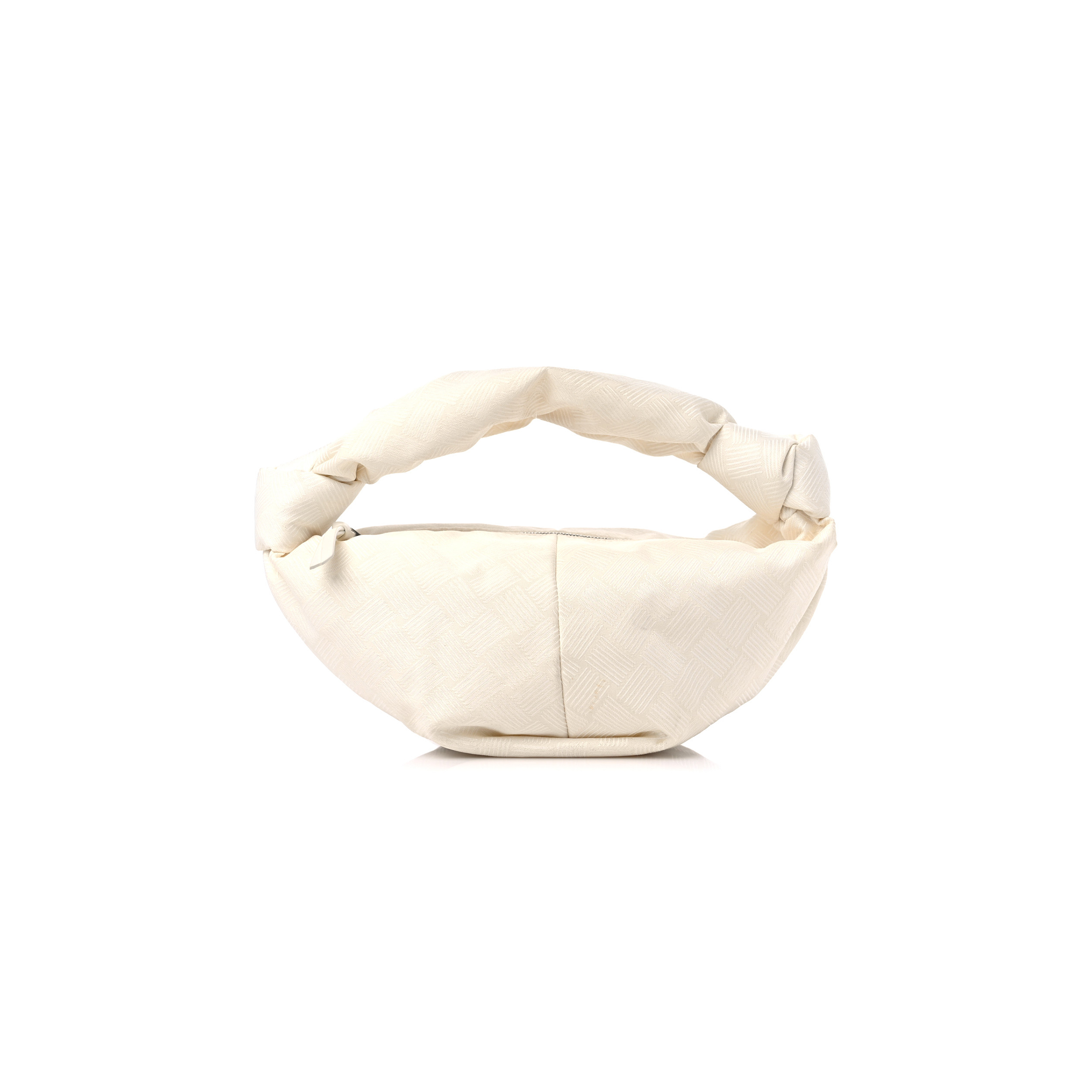 BOTTEGA VENETA JACQUARD MINI DOUBLE KNOT BAG IVORY  (28*10cm)