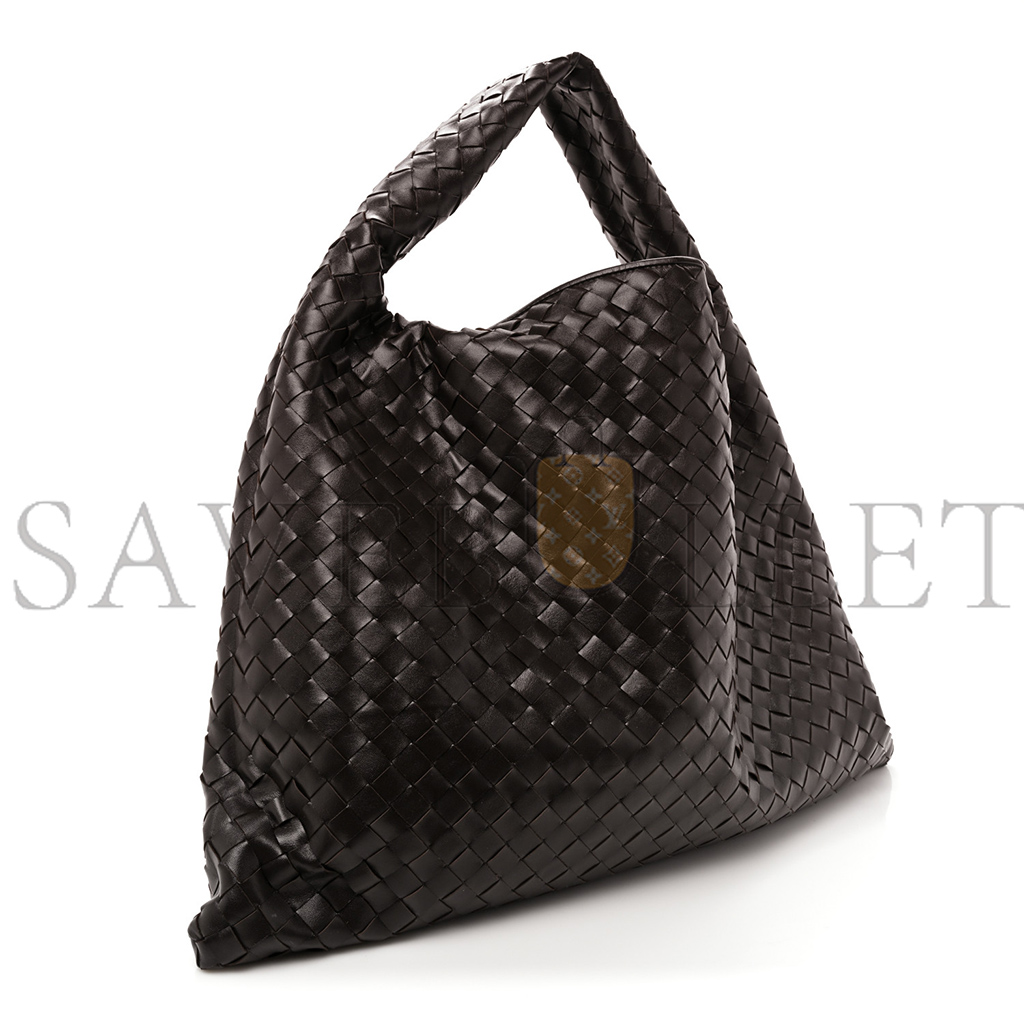 BOTTEGA VENETA NAPPA INTRECCIATO LARGE HOP EBANO  (56*43cm)