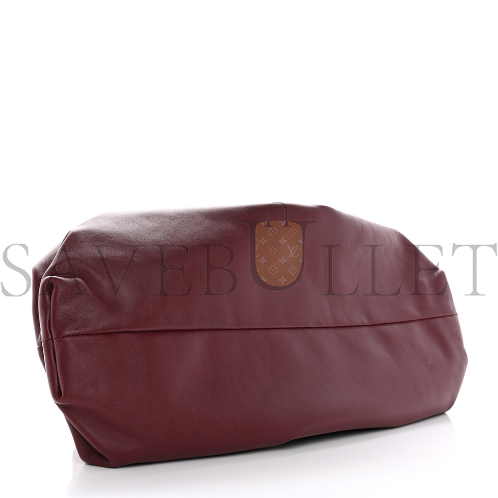 BOTTEGA VENETA SMOOTH BUTTER CALF THE POUCH OVERSIZED CLUTCH BORDEAUX (37*20*8cm)