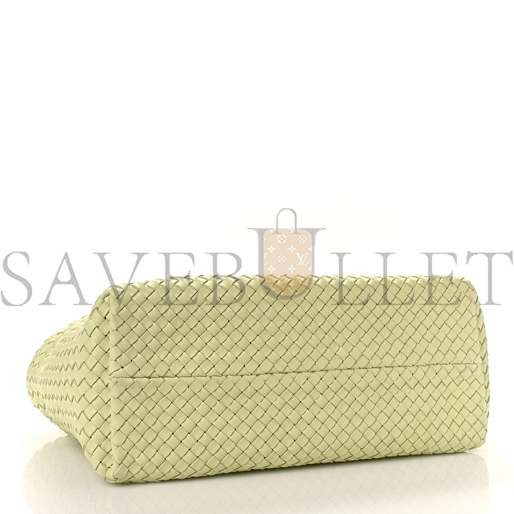 BOTTEGA VENETA LAMBSKIN INTRECCIO MEDIUM CABAT LEMON WASHED  (41*25*17cm)