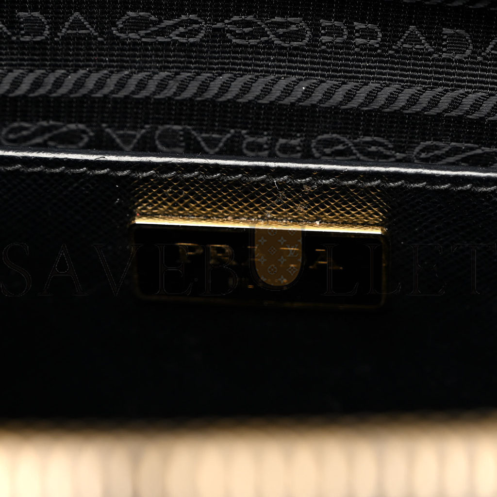 PRADA SAFFIANO MEDIUM GALLERIA DOUBLE ZIP TOTE BLACK (32*20*14cm) PRADA SAFFIANO MEDIUM GALLERIA DOUBLE ZIP TOTE BLACK (32*20*14cm)