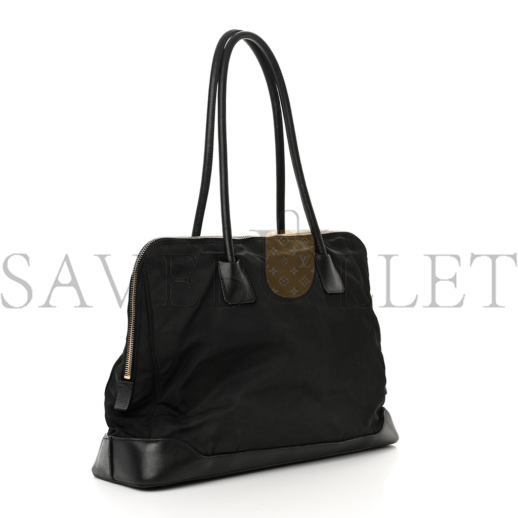 PRADA TESSUTO NYLON CALFSKIN TOTE BLACK (36*27*11cm) PRADA TESSUTO NYLON CALFSKIN TOTE BLACK (36*27*11cm)