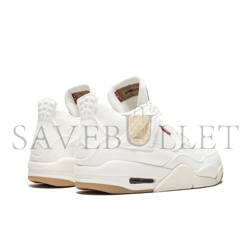 NIKE JORDAN 4 RETRO LEVI'S WHITE LEVI'S TAG AO2571-100