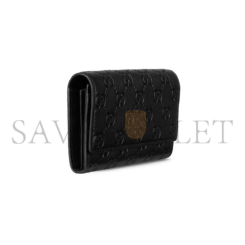 GUCCI GG EMBLEM CONTINENTAL WALLET 815922AAEEM1000 (19*10*2.5cm)