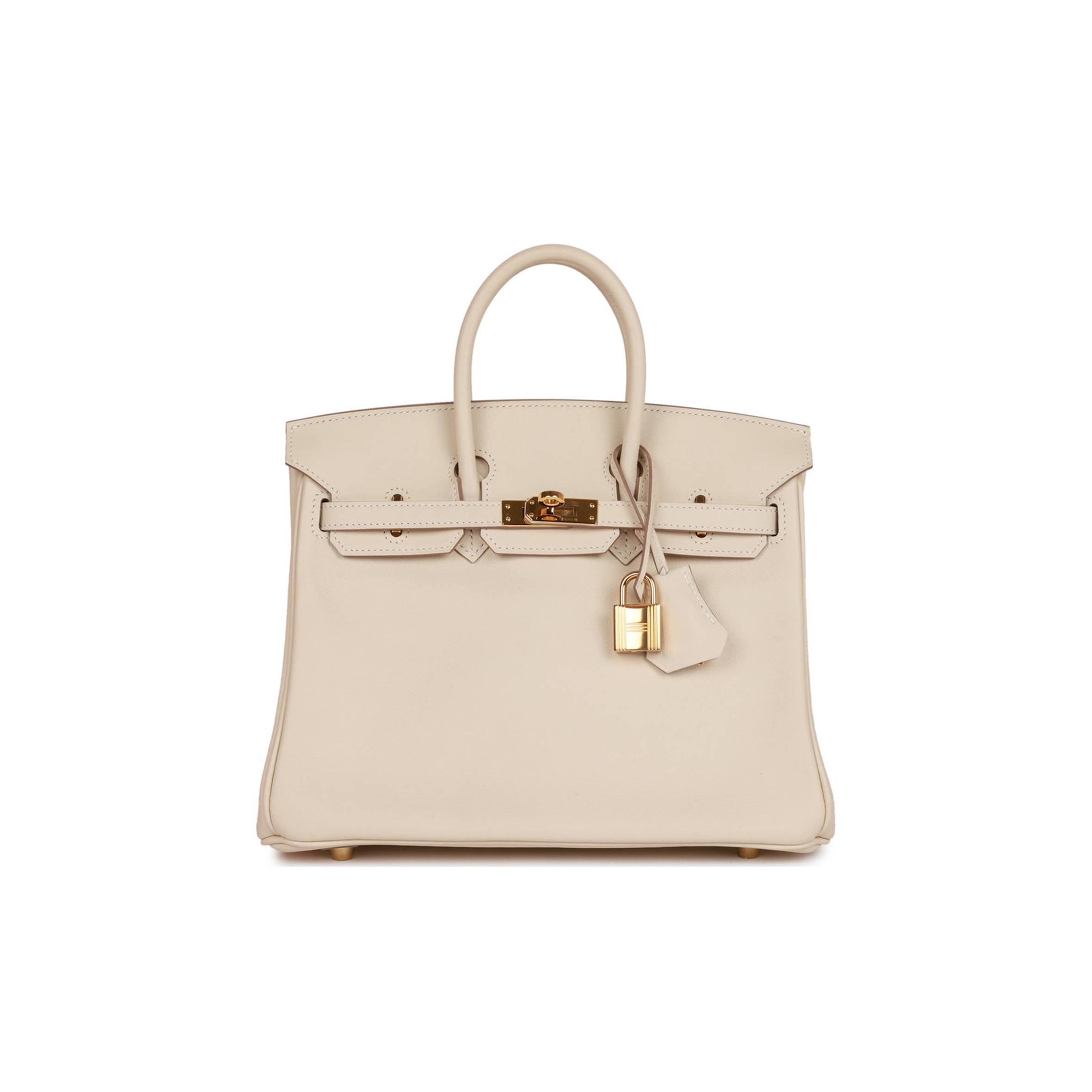 HERMES BIRKIN 25 CRAIE SWIFT GOLD HARDWARE HANDMADE (25cm)