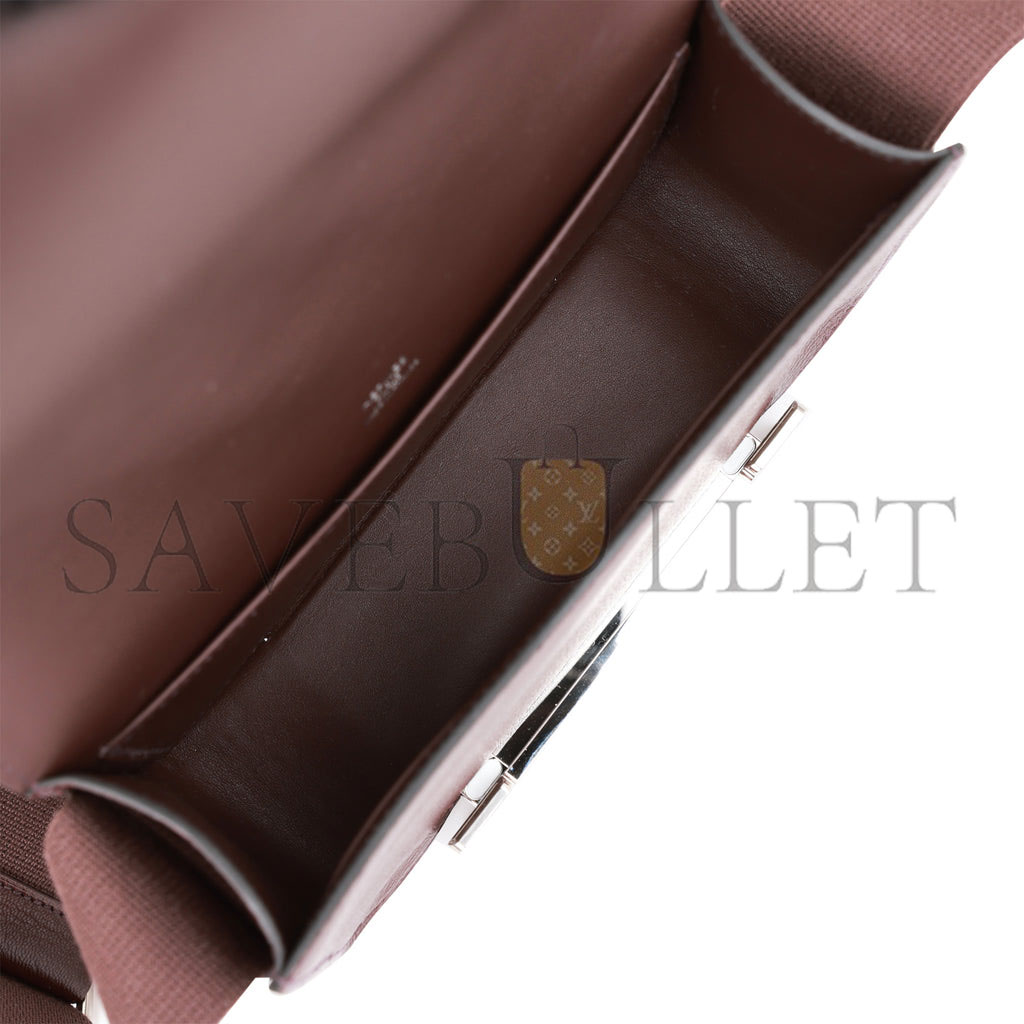 HERMES GETA ROUGE SELLIER CHEVRE PALLADIUM HARDWARE (20.3*14*6.4cm) HERMES GETA ROUGE SELLIER CHEVRE PALLADIUM HARDWARE (20.3*14*6.4cm)