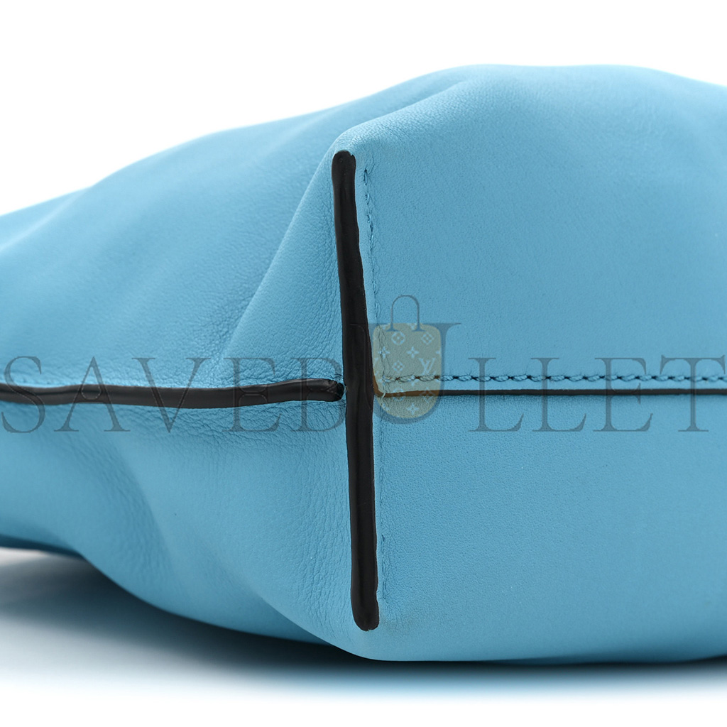 LOEWE CALFSKIN MINI FLAMENCO KNOT BAG CYAN (22*18*7cm) LOEWE CALFSKIN MINI FLAMENCO KNOT BAG CYAN (22*18*7cm)
