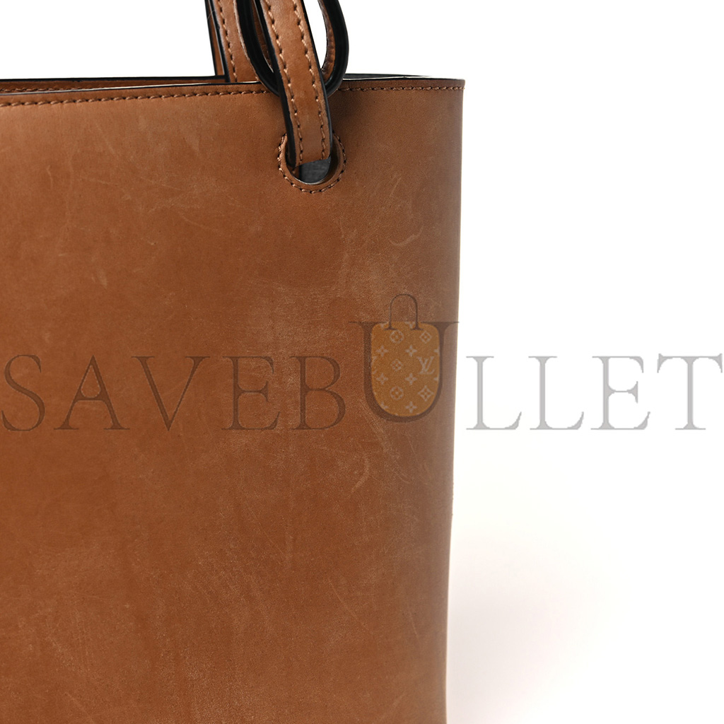 LOEWE CALFSKIN DOUBLE HANDLE SQUARE TOTE CAMEL CAPRI BLUE (22*21*10cm) LOEWE CALFSKIN DOUBLE HANDLE SQUARE TOTE CAMEL CAPRI BLUE (22*21*10cm)