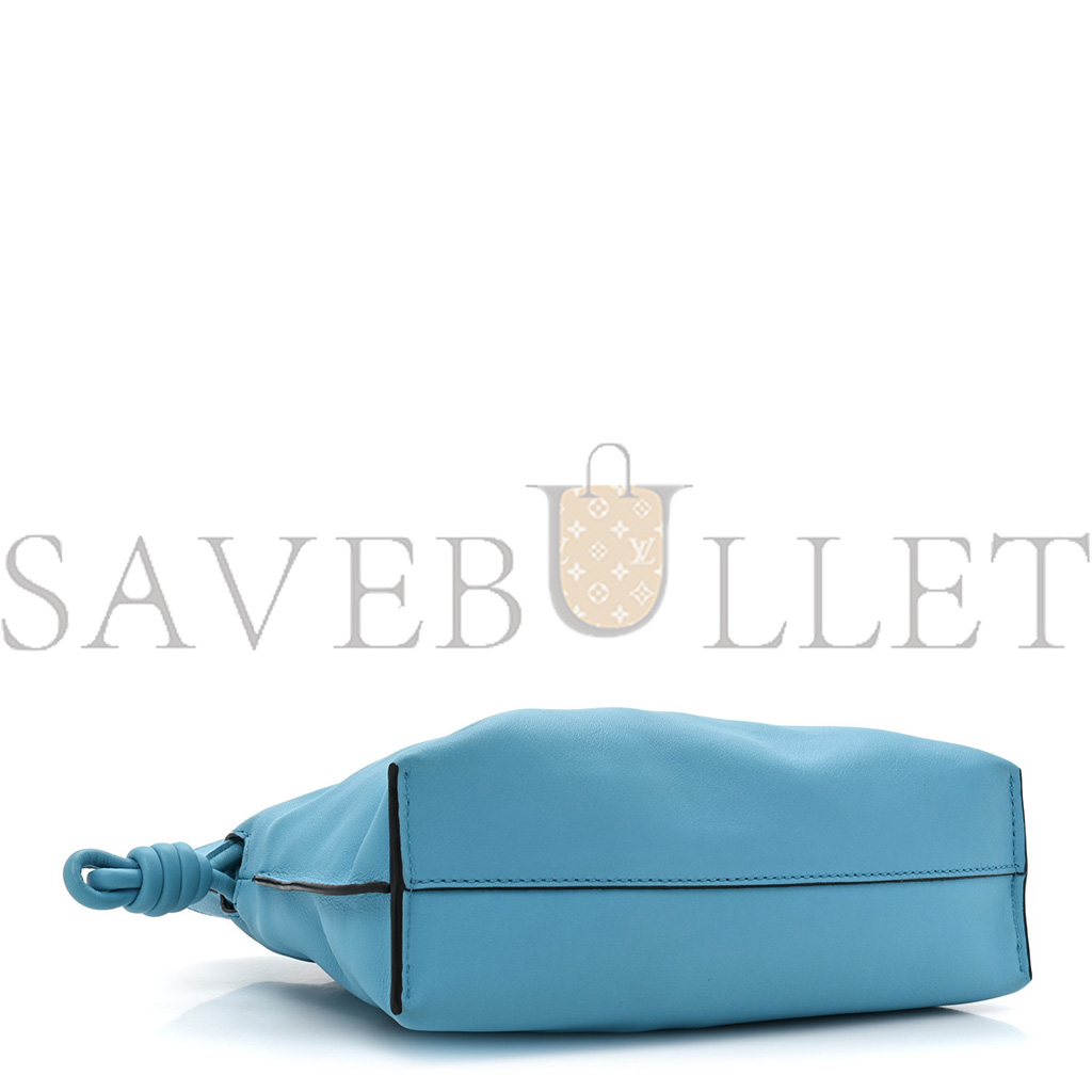 LOEWE CALFSKIN MINI FLAMENCO KNOT BAG CYAN (22*18*7cm) LOEWE CALFSKIN MINI FLAMENCO KNOT BAG CYAN (22*18*7cm)