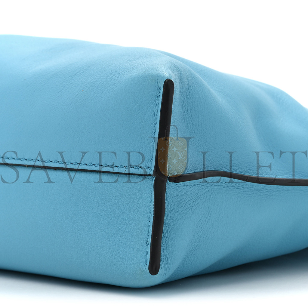 LOEWE CALFSKIN MINI FLAMENCO KNOT BAG CYAN (22*18*7cm) LOEWE CALFSKIN MINI FLAMENCO KNOT BAG CYAN (22*18*7cm)