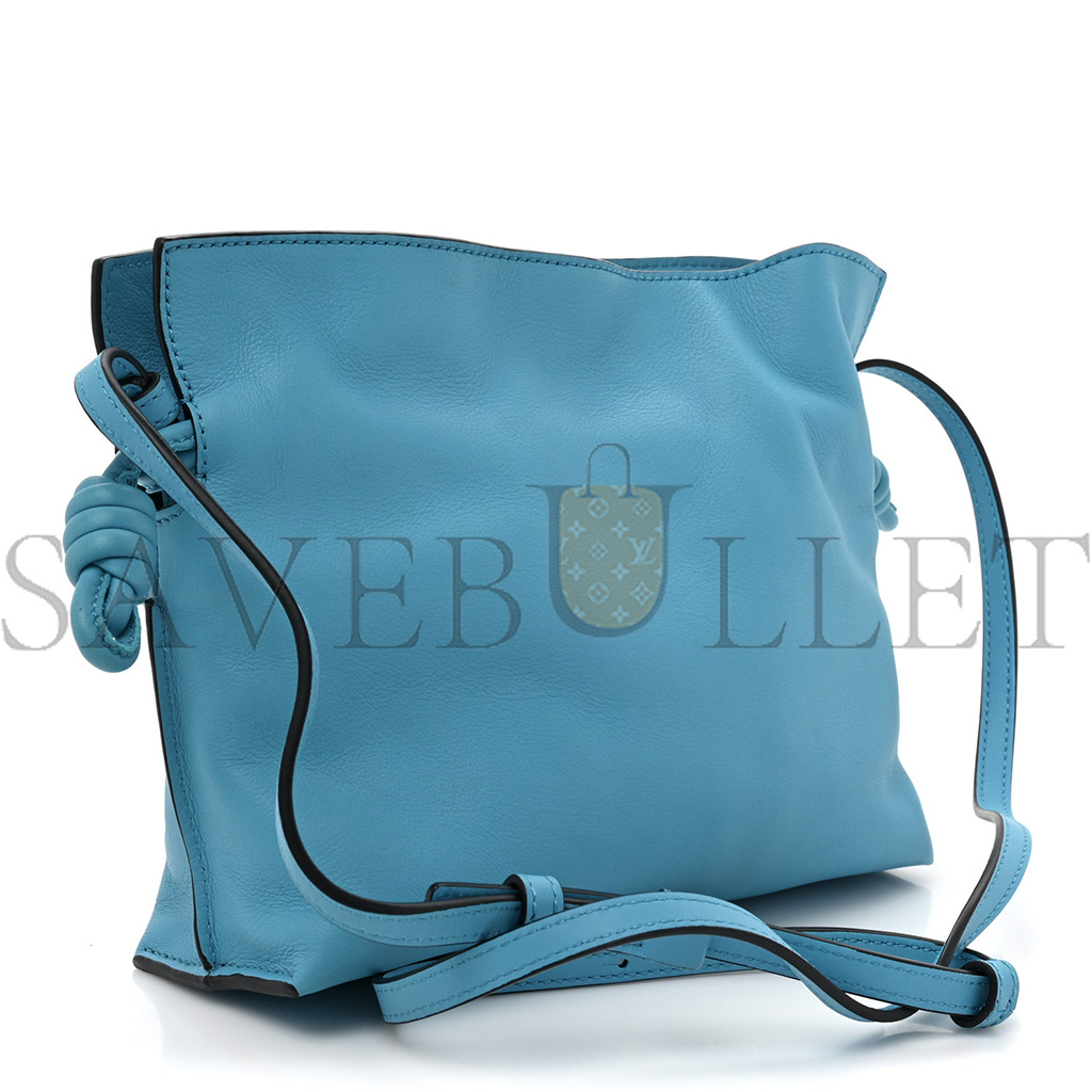LOEWE CALFSKIN MINI FLAMENCO KNOT BAG CYAN (22*18*7cm) LOEWE CALFSKIN MINI FLAMENCO KNOT BAG CYAN (22*18*7cm)