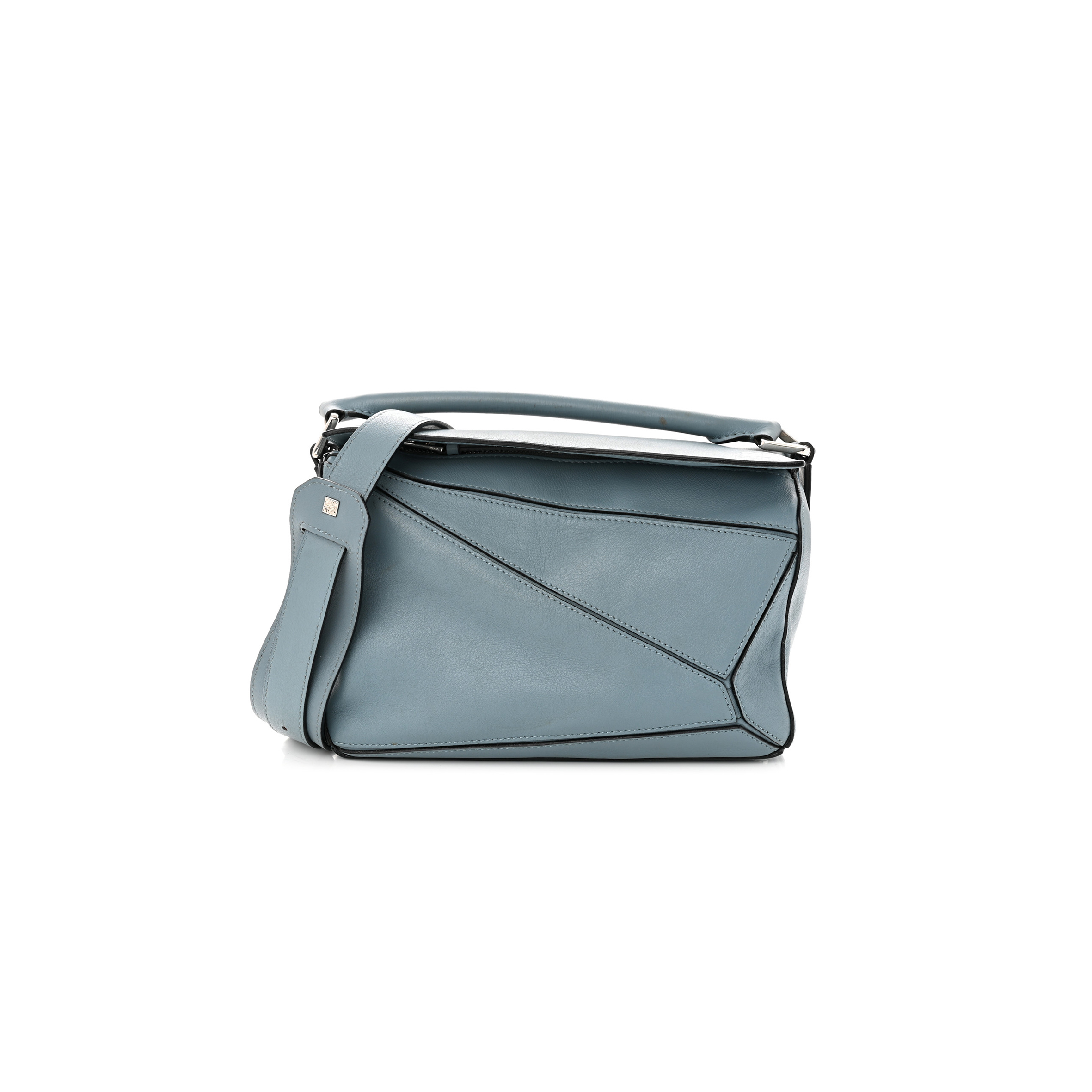 LOEWE CALFSKIN SMALL PUZZLE BAG STONE BLUE (24*16.5*10.5cm) LOEWE CALFSKIN SMALL PUZZLE BAG STONE BLUE (24*16.5*10.5cm)