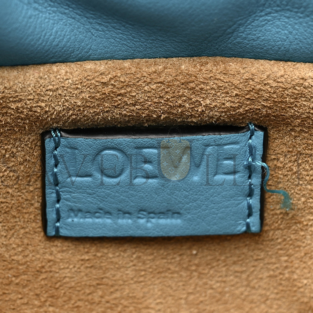 LOEWE CALFSKIN MINI FLAMENCO KNOT BAG CYAN (22*18*7cm) LOEWE CALFSKIN MINI FLAMENCO KNOT BAG CYAN (22*18*7cm)