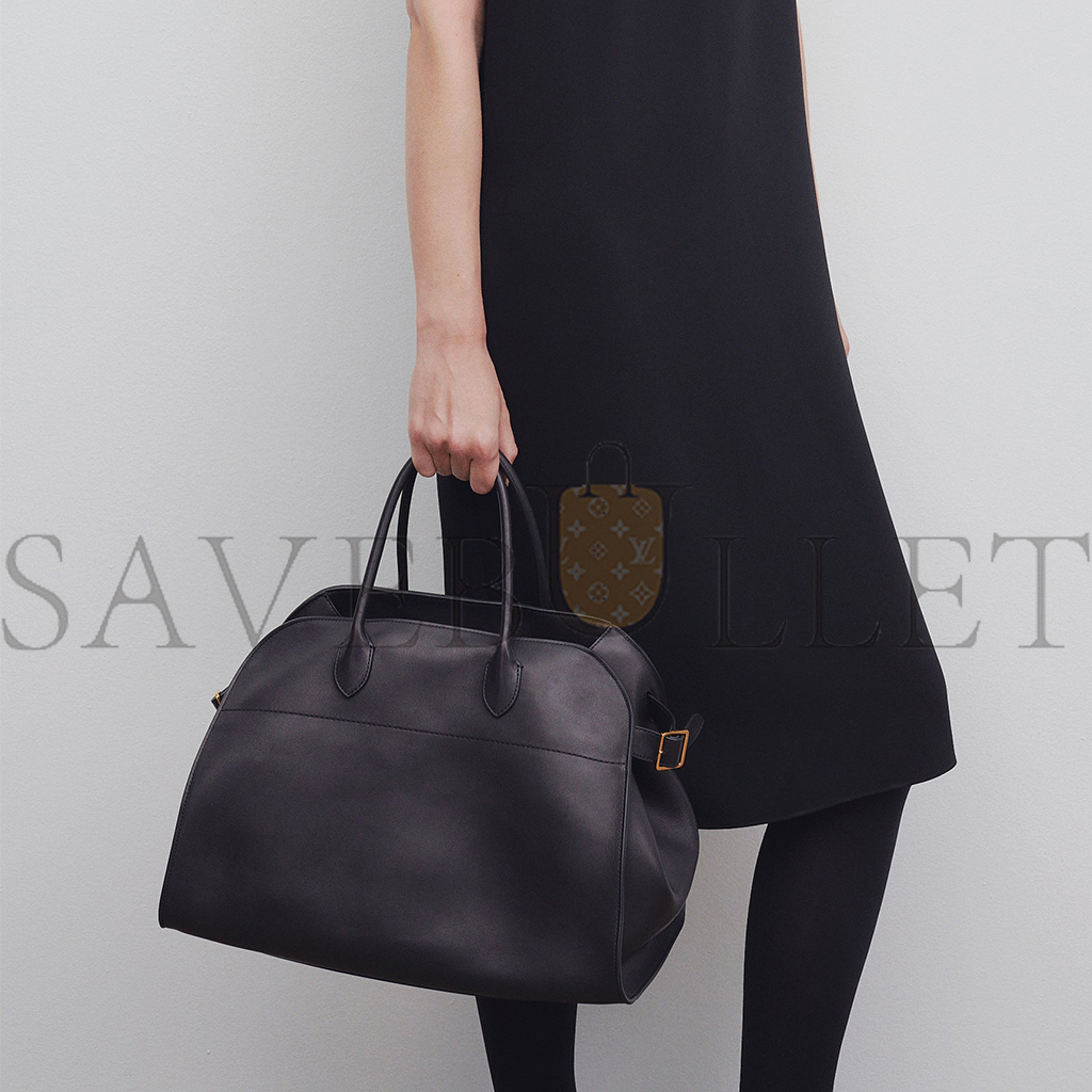 THE ROW SOFT MARGAUX 15 BAG IN LEATHER BLACK W1255L72BLSG (38*28*23cm) THE ROW SOFT MARGAUX 15 BAG IN LEATHER BLACK W1255L72BLSG (38*28*23cm)
