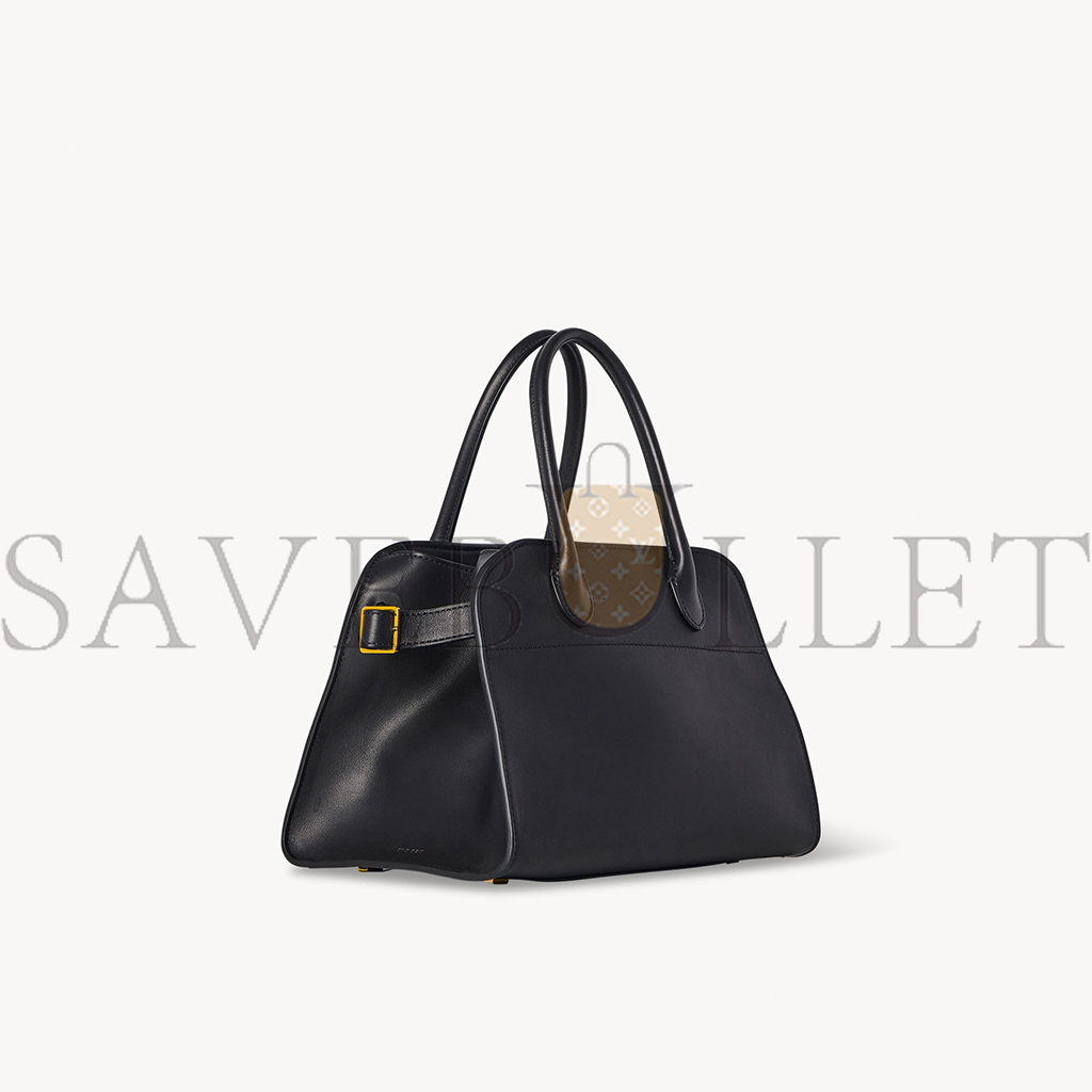 THE ROW SOFT MARGAUX 10 BAG IN LEATHER BLACK W1190L72BLSG (25*18*19cm) THE ROW SOFT MARGAUX 10 BAG IN LEATHER BLACK W1190L72BLSG (25*18*19cm)