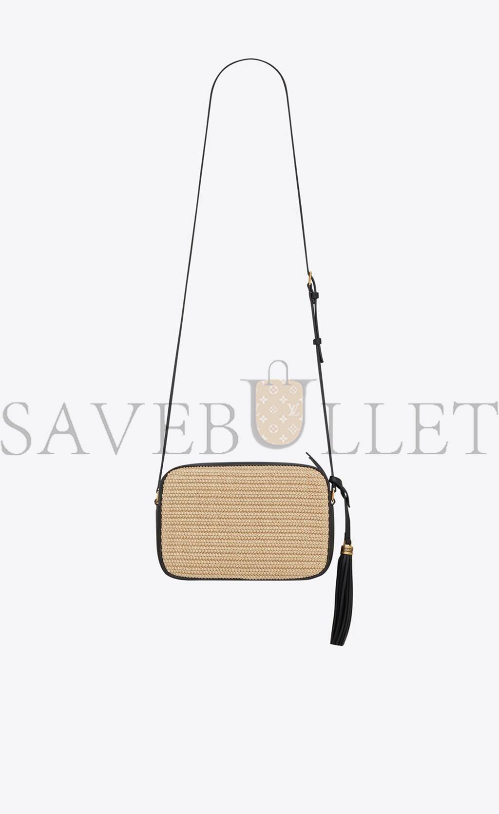YSL LOU CAMERA BAG IN RAFFIA AND SMOOTH LEATHER 6125429OBEW7070 (23*16*6cm) YSL LOU CAMERA BAG IN RAFFIA AND SMOOTH LEATHER 6125429OBEW7070 (23*16*6cm)