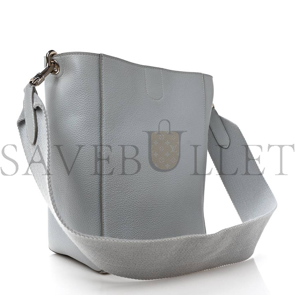 CELINE SOFT GRAINED CALFSKIN SMALL SANGLE BUCKET BAG GREY (24*18*12cm) CELINE SOFT GRAINED CALFSKIN SMALL SANGLE BUCKET BAG GREY (24*18*12cm)
