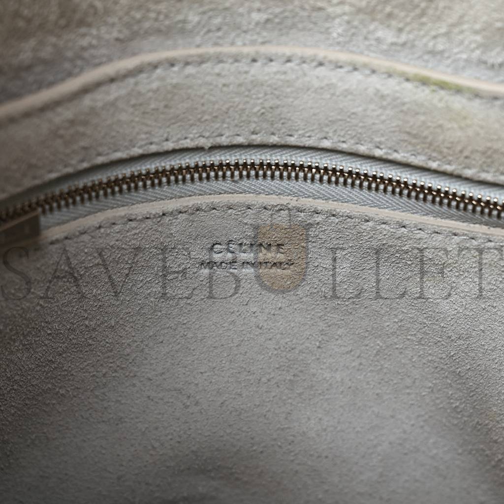 CELINE SOFT GRAINED CALFSKIN SMALL SANGLE BUCKET BAG GREY (24*18*12cm) CELINE SOFT GRAINED CALFSKIN SMALL SANGLE BUCKET BAG GREY (24*18*12cm)