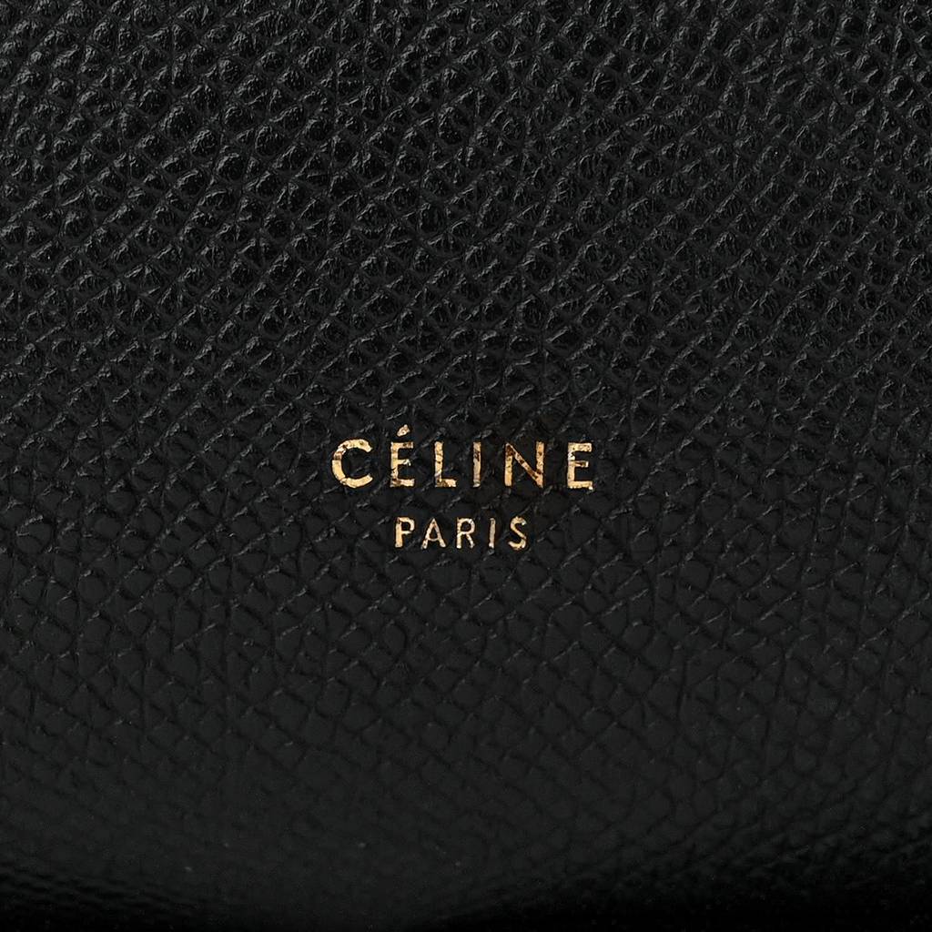 CELINE GRAINED CALFSKIN MINI BELT BAG BLACK (28*23*17cm) CELINE GRAINED CALFSKIN MINI BELT BAG BLACK (28*23*17cm)