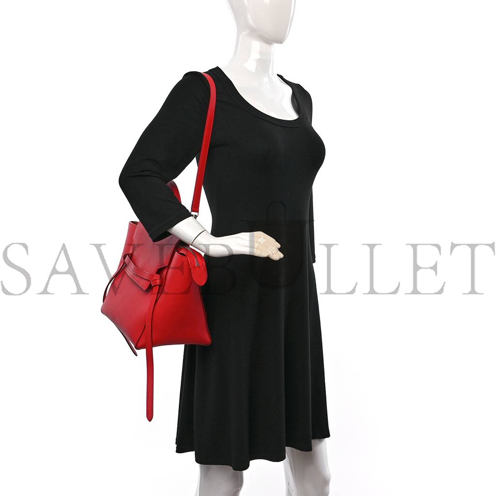 CELINE GRAINED CALFSKIN MINI BELT BAG COQUELICOT (32*30*18cm) CELINE GRAINED CALFSKIN MINI BELT BAG COQUELICOT (32*30*18cm)