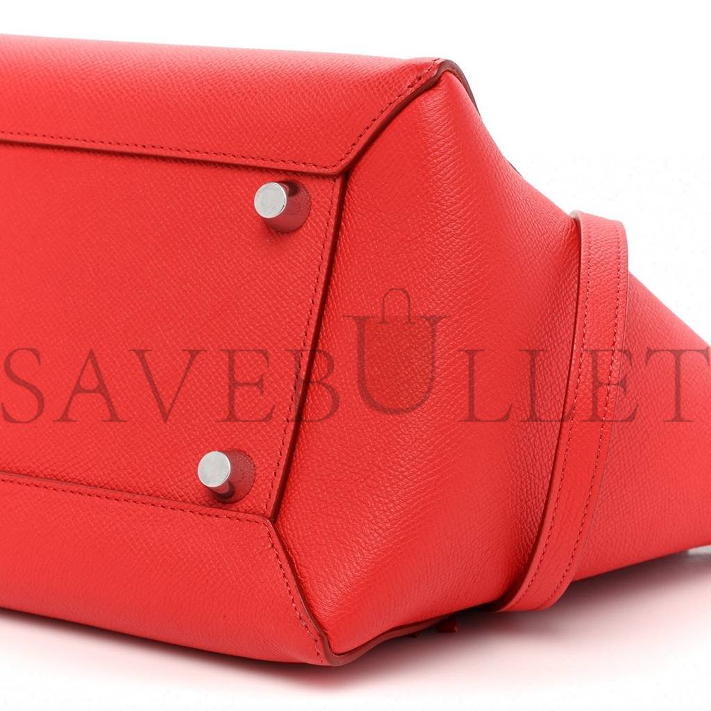 CELINE GRAINED CALFSKIN MINI BELT BAG COQUELICOT (32*30*18cm) CELINE GRAINED CALFSKIN MINI BELT BAG COQUELICOT (32*30*18cm)