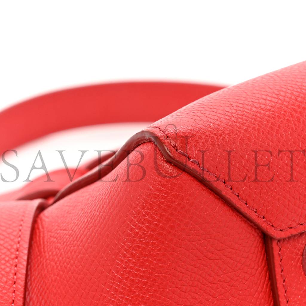 CELINE GRAINED CALFSKIN MINI BELT BAG COQUELICOT (32*30*18cm) CELINE GRAINED CALFSKIN MINI BELT BAG COQUELICOT (32*30*18cm)
