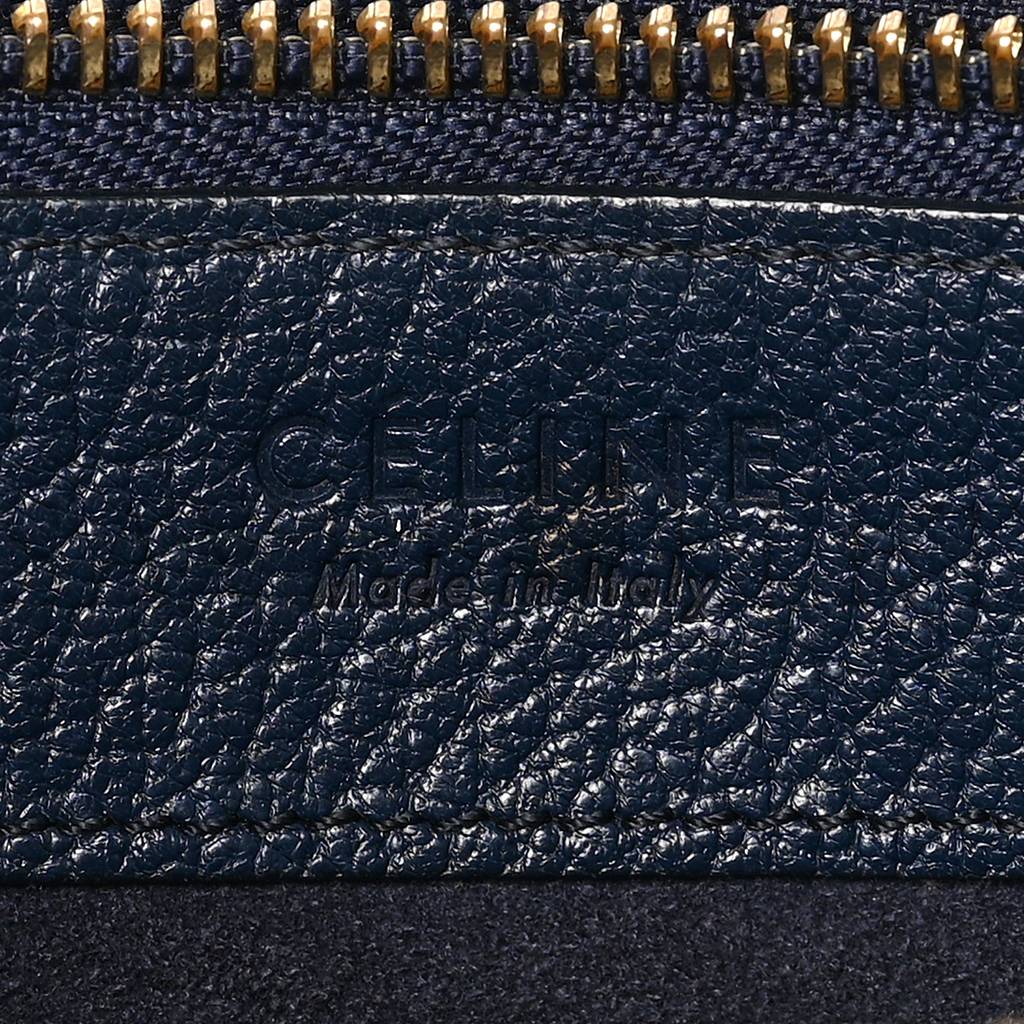 CELINE GOATSKIN LARGE TRIO CROSSBODY BAG DARK BLUE (24*18*3cm) CELINE GOATSKIN LARGE TRIO CROSSBODY BAG DARK BLUE (24*18*3cm)