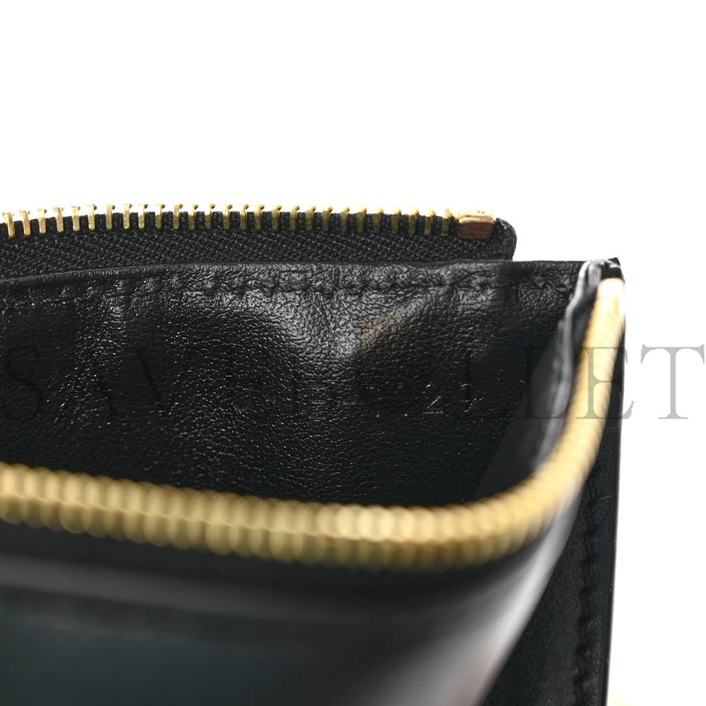 CELINE SHINY SMOOTH CALFSKIN C PHONE HOLDER WALLET ON CHAIN BAG BLACK (15*10*3cm) CELINE SHINY SMOOTH CALFSKIN C PHONE HOLDER WALLET ON CHAIN BAG BLACK (15*10*3cm)