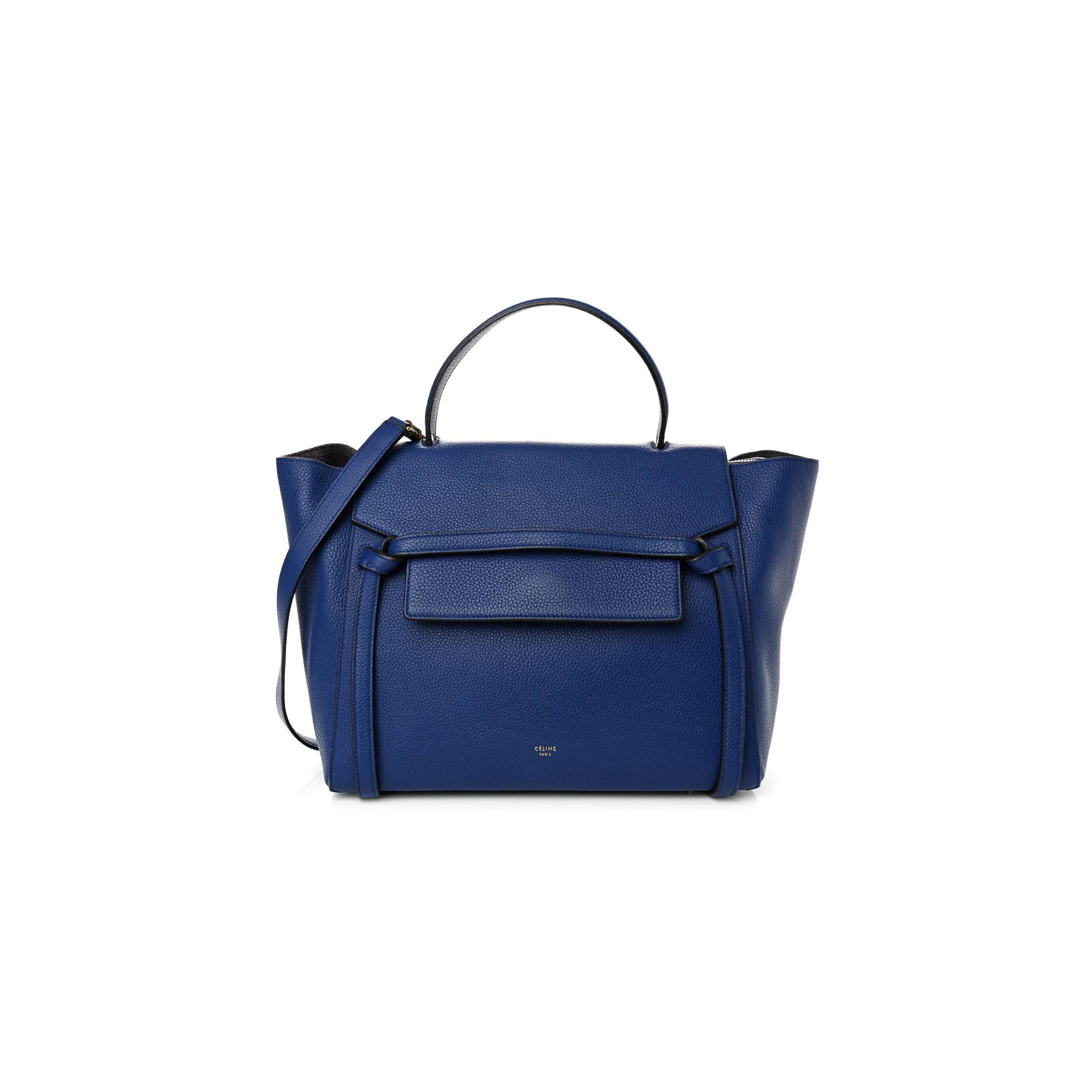 CELINE GRAINED CALFSKIN MINI BELT BAG INDIGO (28*23*16cm) CELINE GRAINED CALFSKIN MINI BELT BAG INDIGO (28*23*16cm)