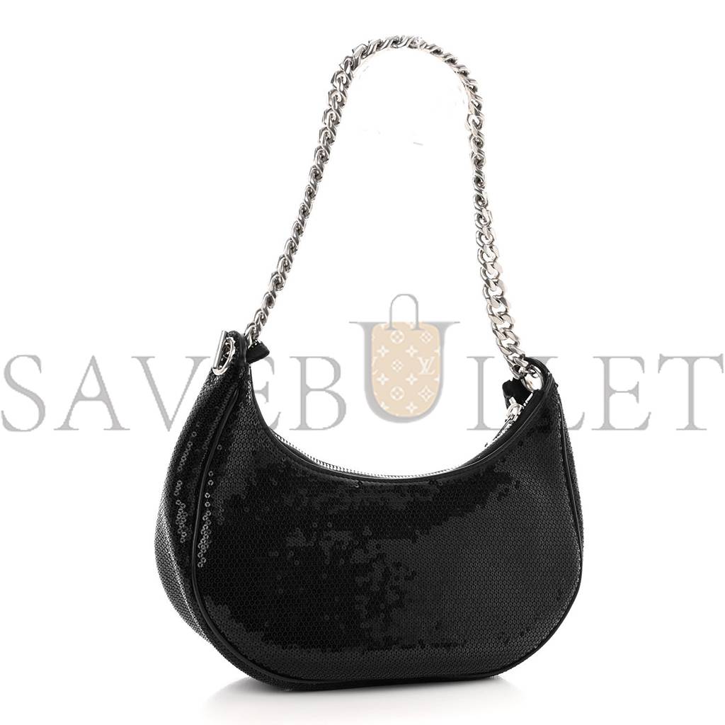 CELINE SEQUIN MEDIUM CHAIN AVA SHOULDER BAG BLACK (25*20*8cm) CELINE SEQUIN MEDIUM CHAIN AVA SHOULDER BAG BLACK (25*20*8cm)