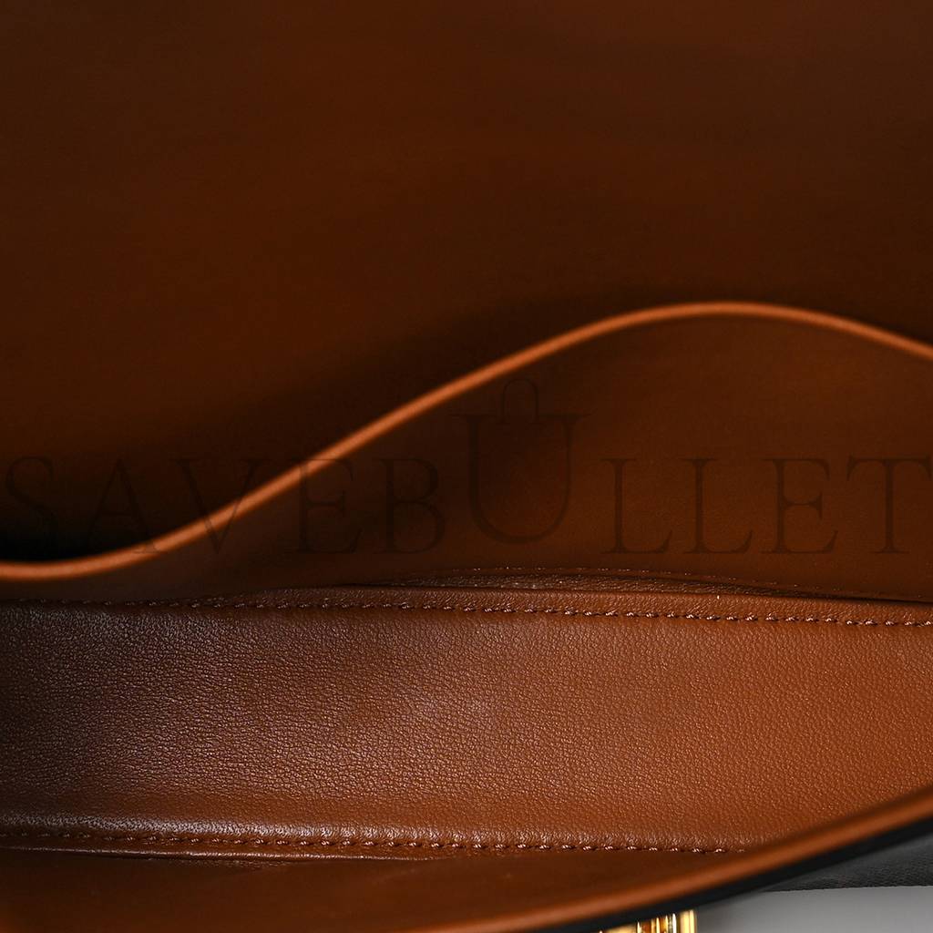 CELINE CANVAS CALFSKIN TRIOMPHE SHOULDER BAG TAN (20*11*4cm)