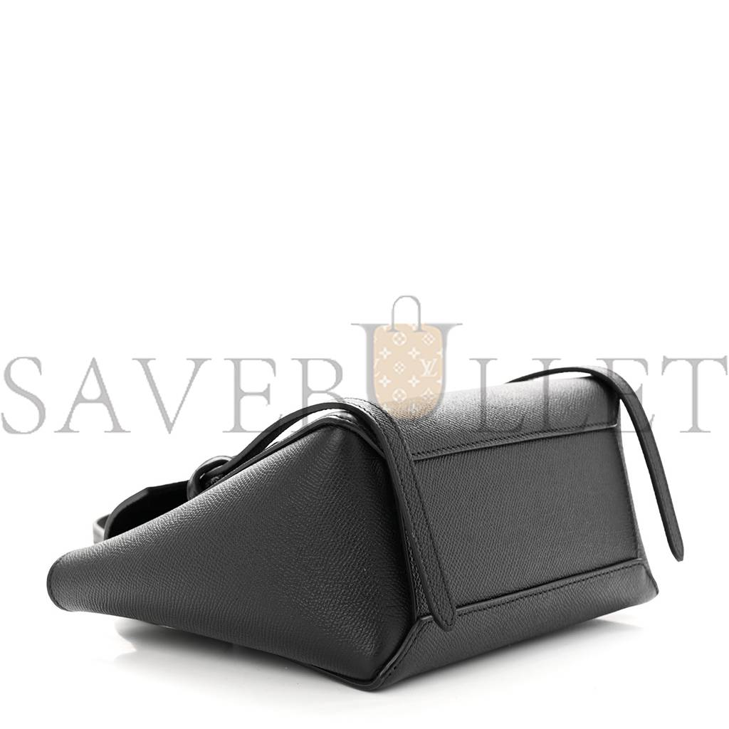 CELINE GRAINED CALFSKIN NANO BELT BAG BLACK (20*15*10cm) CELINE GRAINED CALFSKIN NANO BELT BAG BLACK (20*15*10cm)
