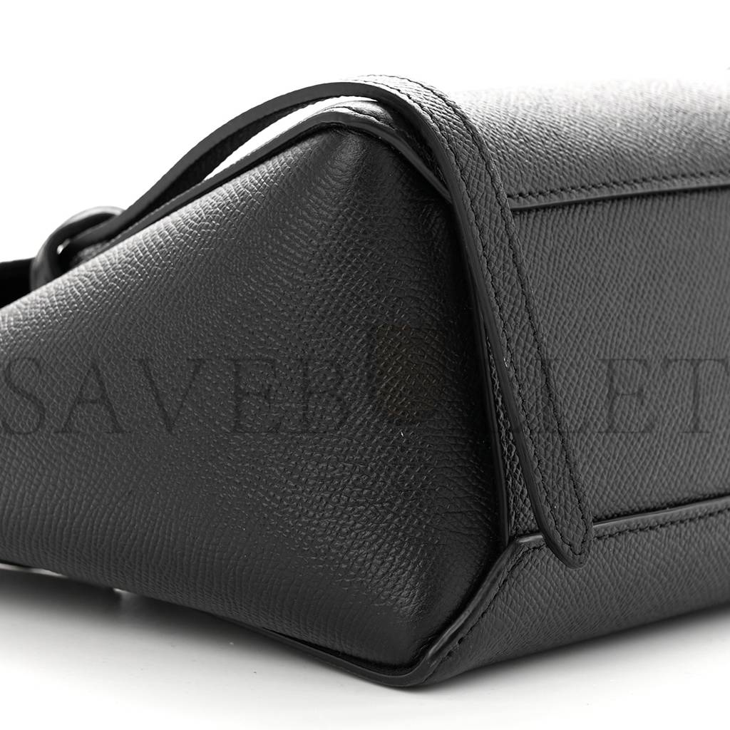 CELINE GRAINED CALFSKIN NANO BELT BAG BLACK (20*15*10cm) CELINE GRAINED CALFSKIN NANO BELT BAG BLACK (20*15*10cm)