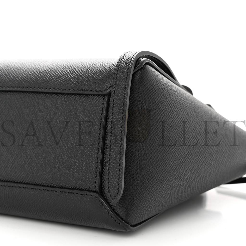 CELINE GRAINED CALFSKIN NANO BELT BAG BLACK (20*15*10cm) CELINE GRAINED CALFSKIN NANO BELT BAG BLACK (20*15*10cm)